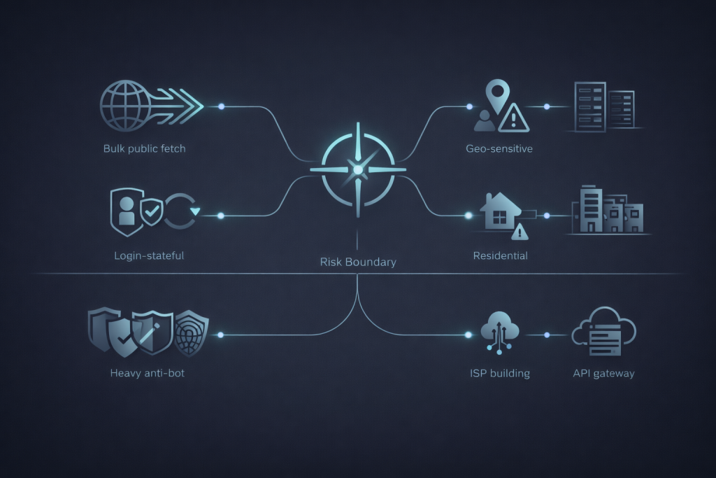 Datacenter proxy decision map.