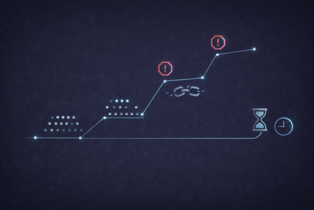 Ramp-and-soak stability timeline.