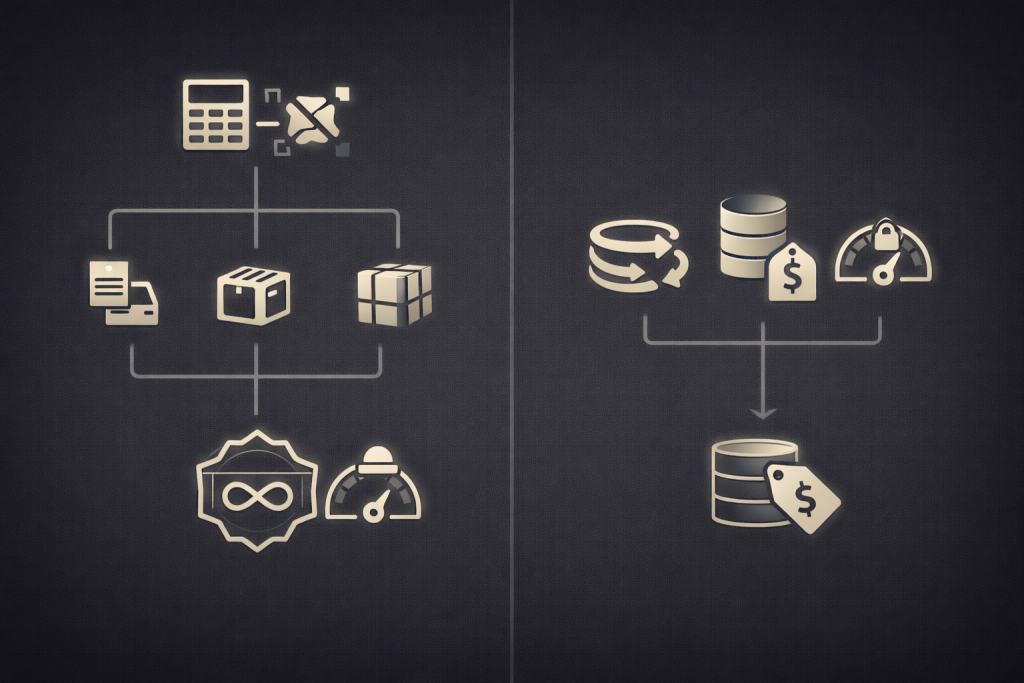 Unlimited versus per-GB decision flow