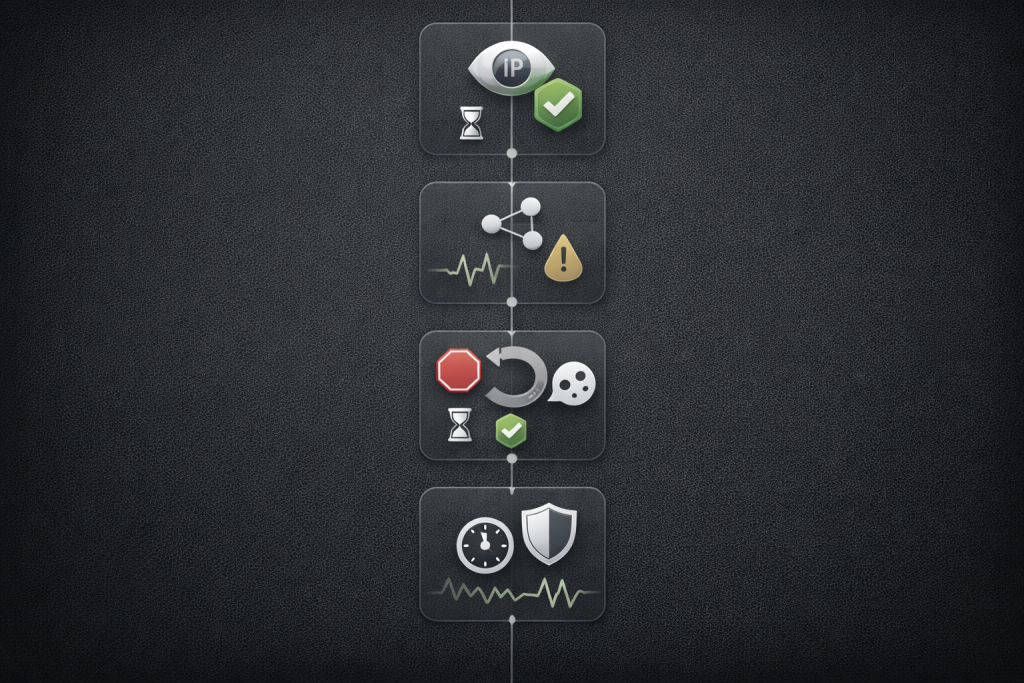Four verification gates pipeline.