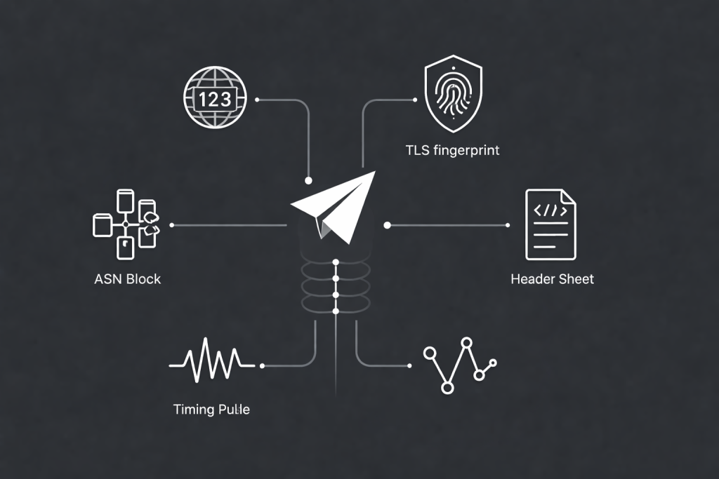 Identity surface in residential proxy systems