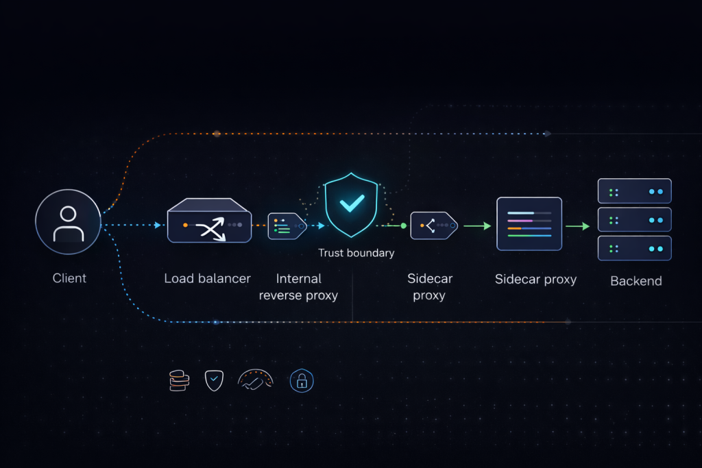 Multi-hop proxy chain with trust boundary