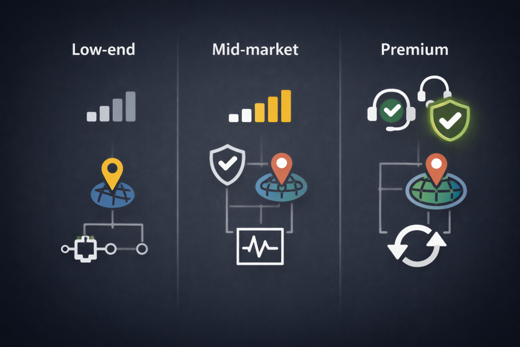 Market pricing range illustration