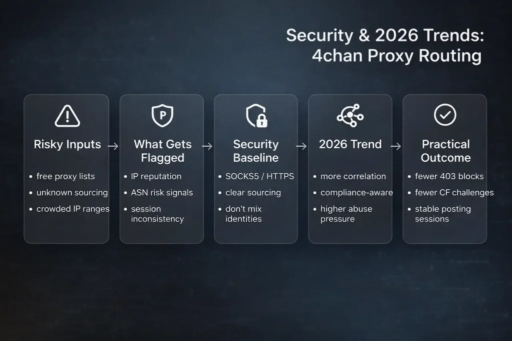 Security and 2026 trends for 4chan proxy routing