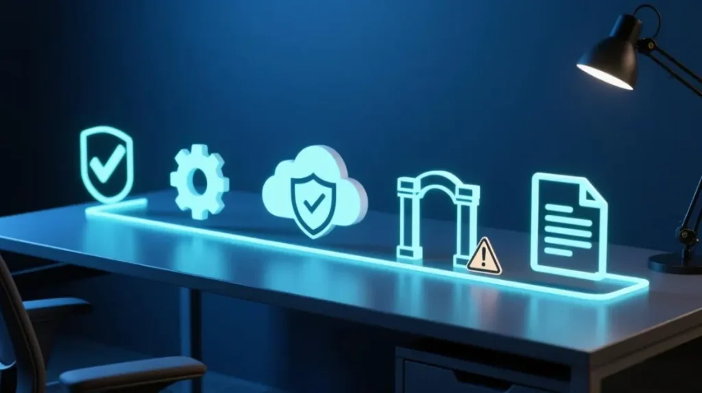 Automation pipeline showing test success, protection gate, runtime warning, and content fetch