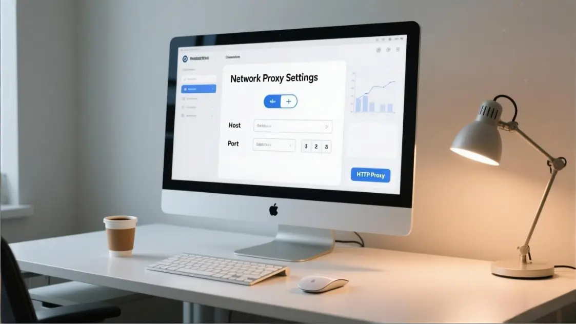Proxy settings screen on a modern workstation