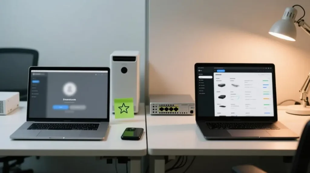 Separating identity routes from data routes for multi-store operations