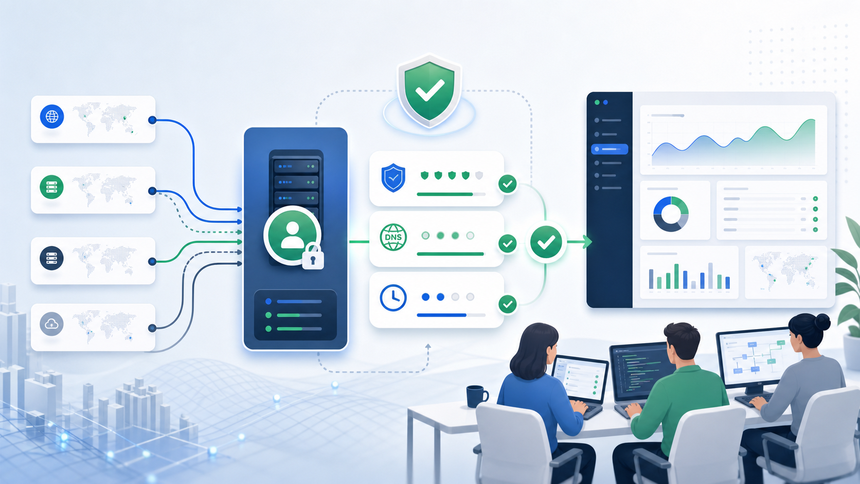 Proxy access policy dashboard with route ownership allowlist and validation checks