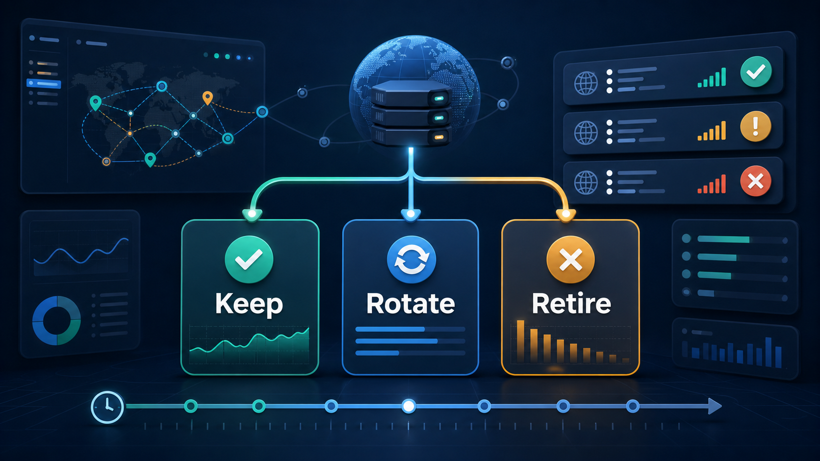 Proxy rotation schedule decision table for stable IP workflows