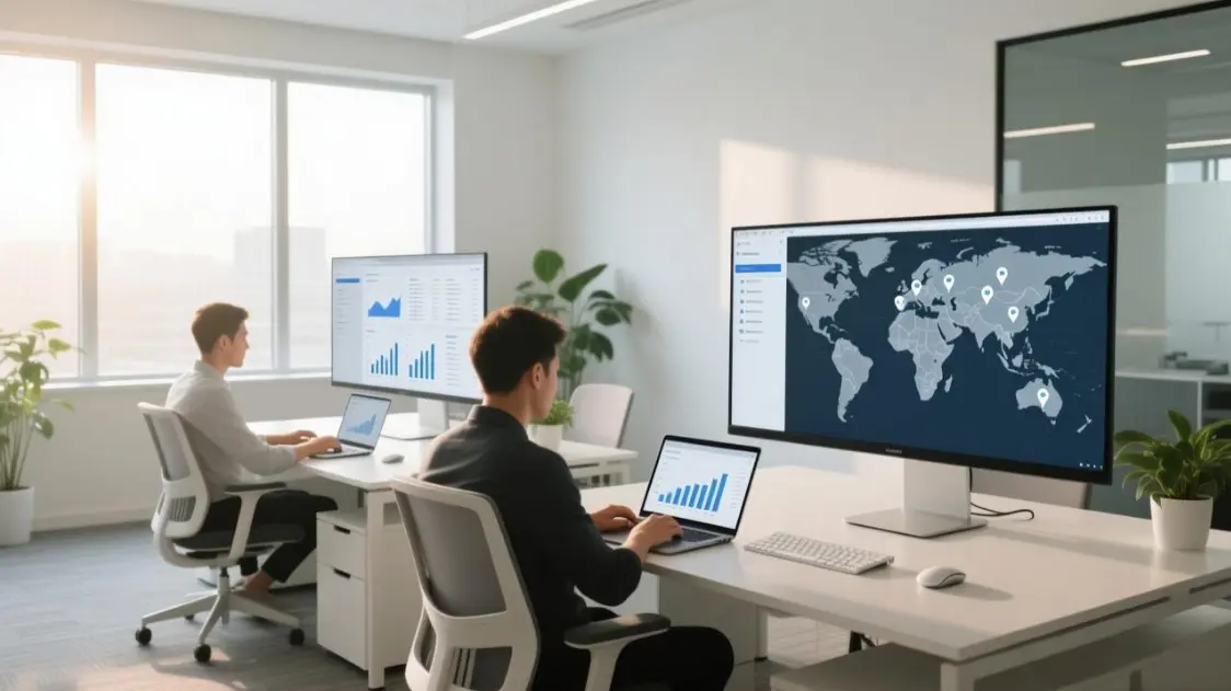 Rotating residential proxies for distributed monitoring workflows in a modern office