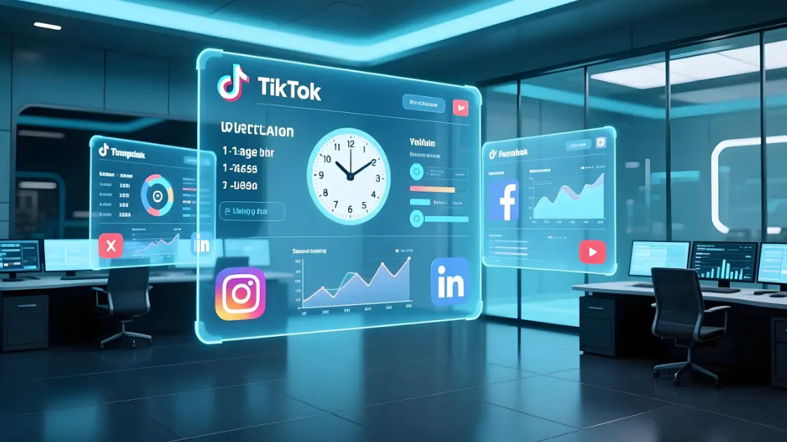 Identity signals that social platforms use to evaluate accounts, visualized with multi-platform routing lines.