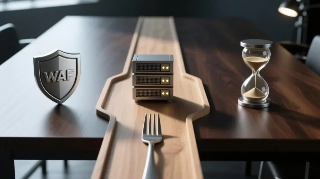 Minimal routing split illustrating security filtering, reputation screening, and rate limiting