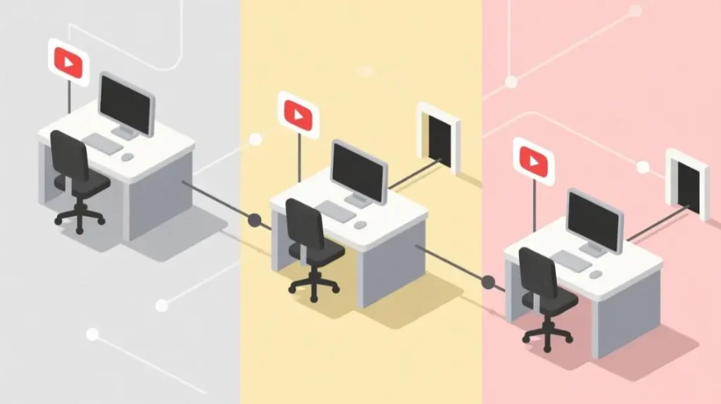 Isolated YouTube account profiles with dedicated proxy routes