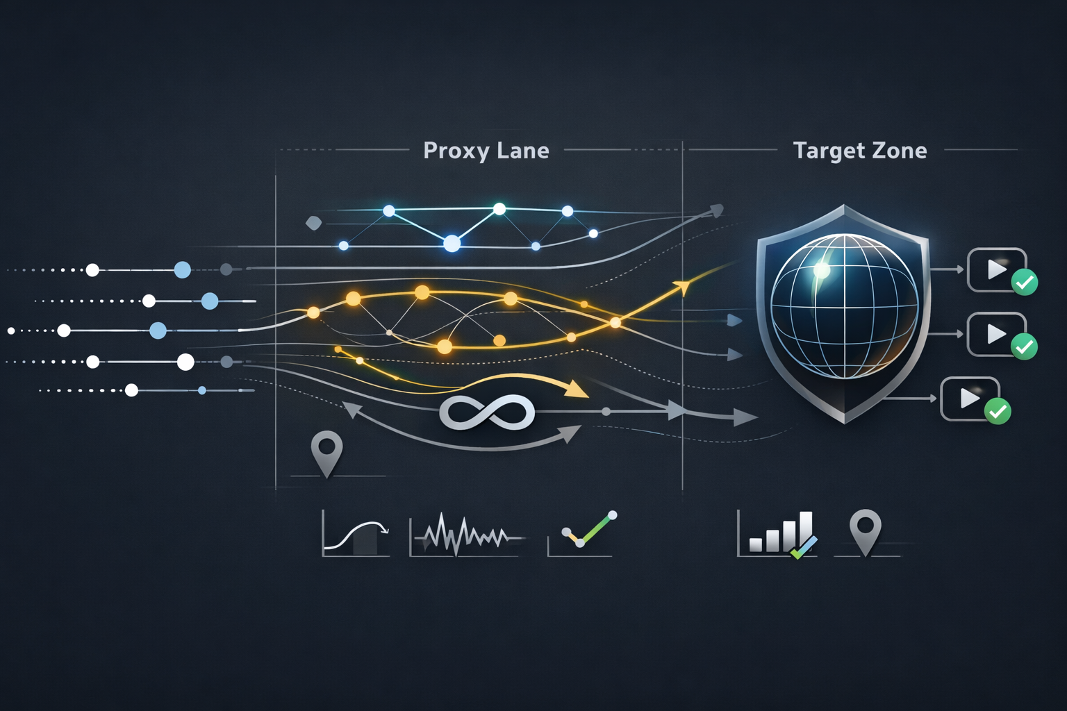 YouTube proxy routing lanes with reliability signals