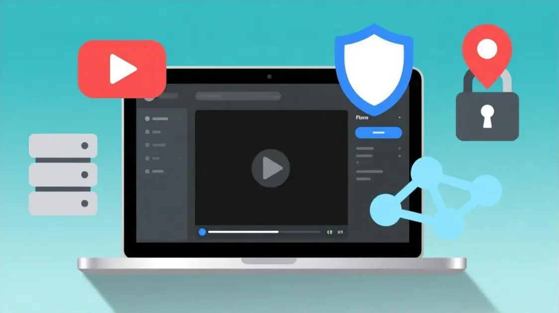 YouTube proxy routing for real operations with workflow separation