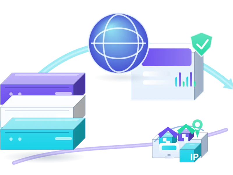 Ad Verification Proxies infrastructure illustration