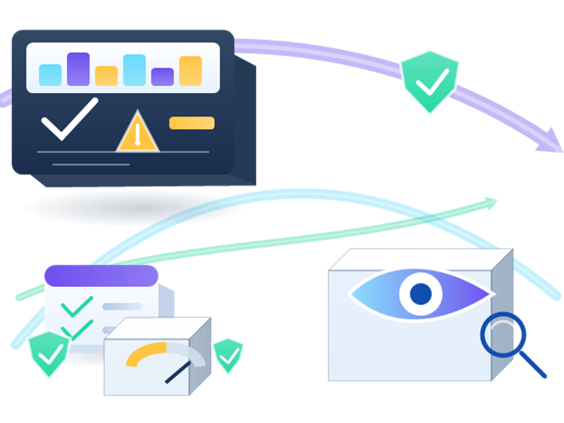 광고 가시성 측정용 프록시 analytics and proxy performance illustration