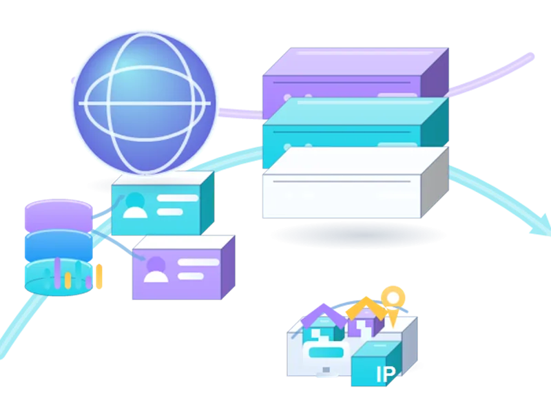 Affiliate-Marketing-Überwachung Proxys infrastructure illustration
