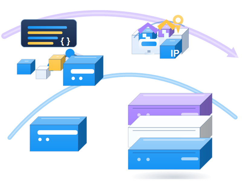 Proxies para scripts de automação empresarial infrastructure illustration