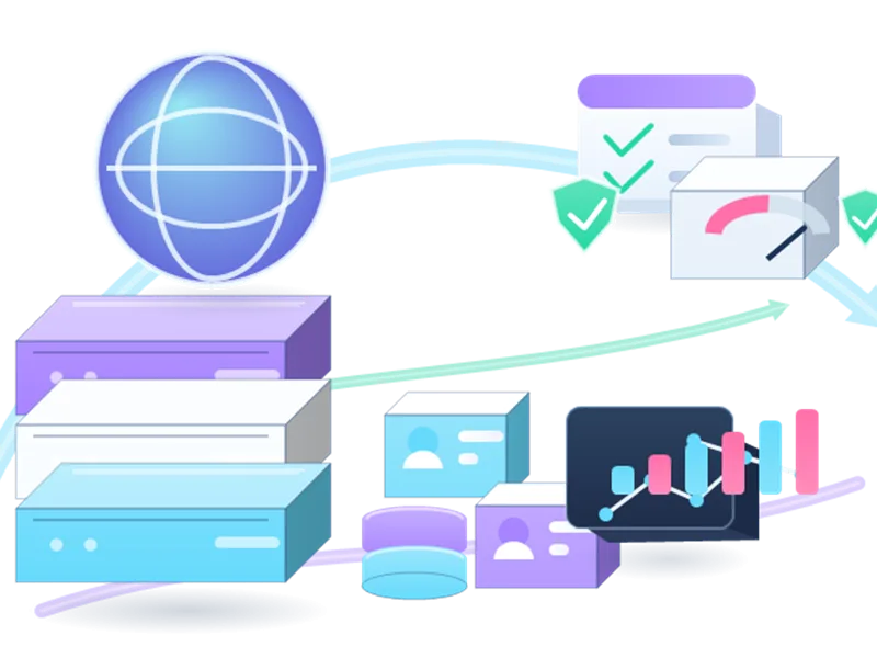 Proxies para plataformas de insights del consumidor analytics and proxy performance illustration