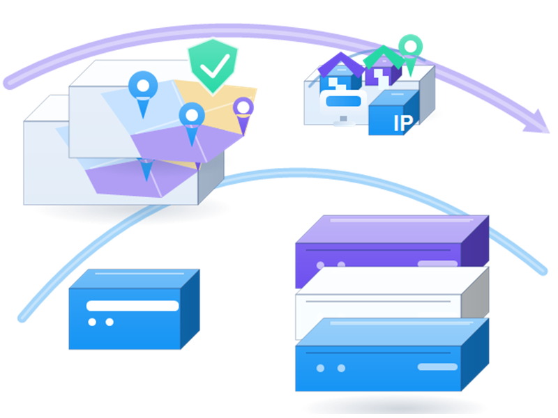 Geo-Verification Proxies infrastructure illustration