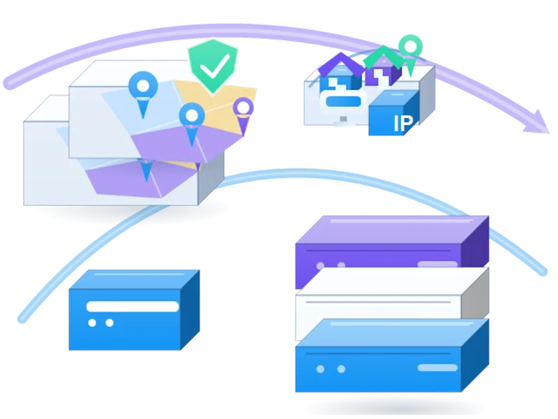 Geo-Verification Proxies infrastructure illustration