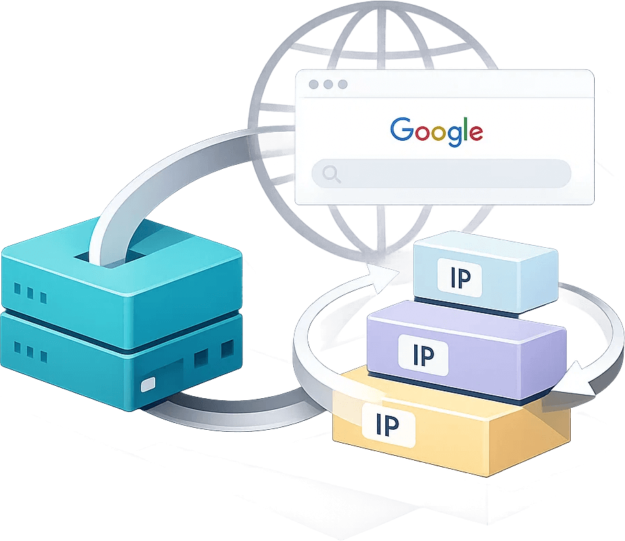 Google proxies network showing global residential and ISP IP coverage