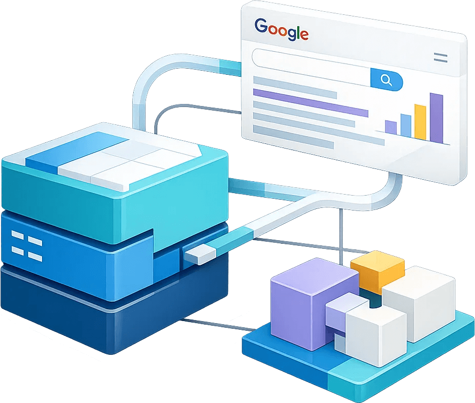Google proxies dashboard showing success rate, latency, and location targeting