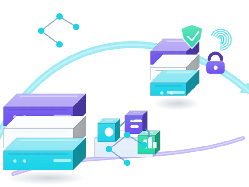 Online-Datenschutz & Sicherheit Proxys workflow illustration