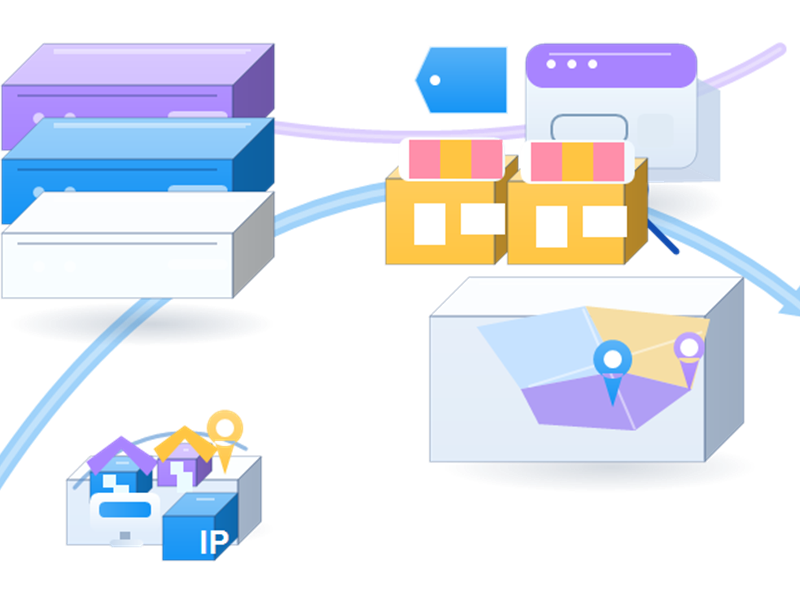 Price Comparison Engines Proxies infrastructure illustration