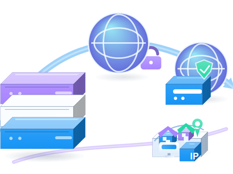 Access Restricted Content Proxies infrastructure illustration