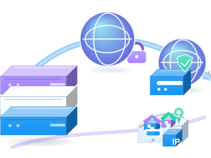 Access Restricted Content Proxies infrastructure illustration