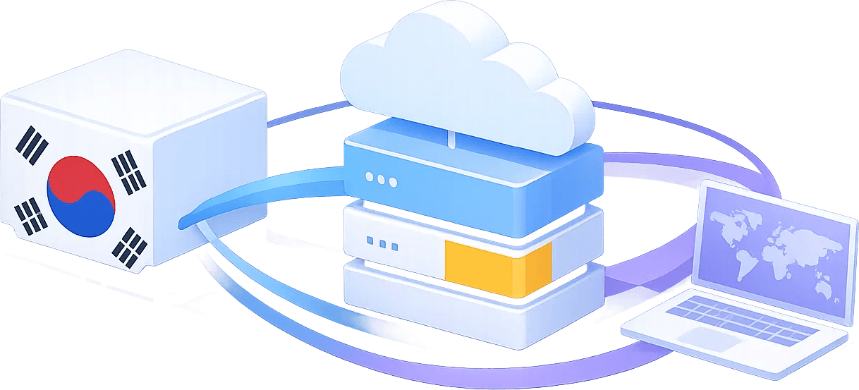 Korean Flag Icon for Proxy Services