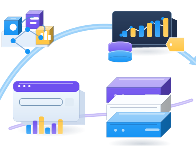 Proxies para seguimiento bursátil workflow illustration