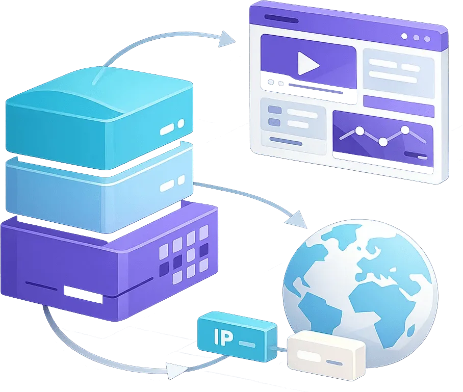Twitch proxy dashboard preview showing success rate, latency, and location targeting