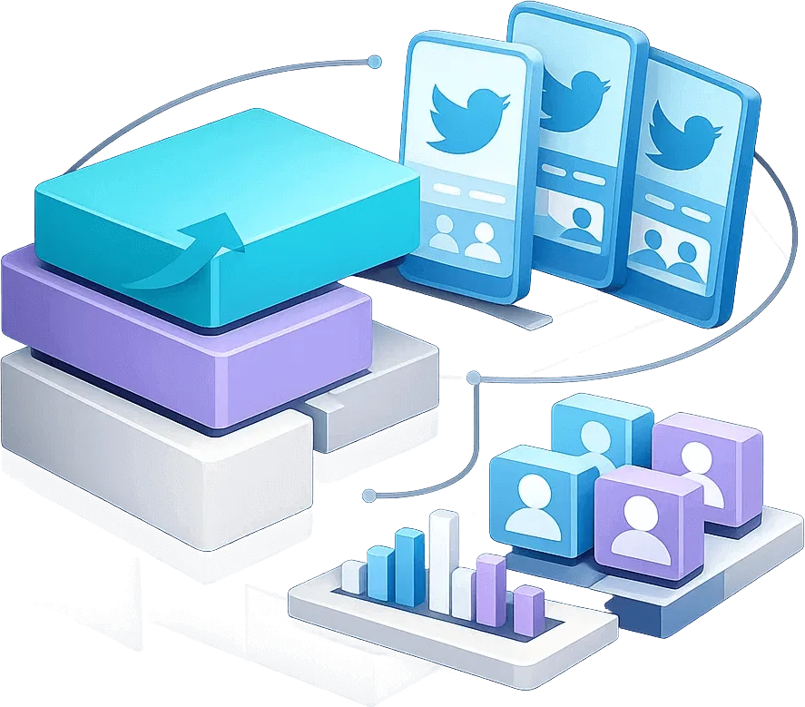 Panel de proxy de Twitter que muestra la tasa de éxito, la latencia y la geolocalización