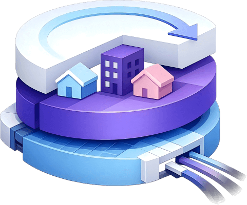 Rotating residential proxy nodes visualization