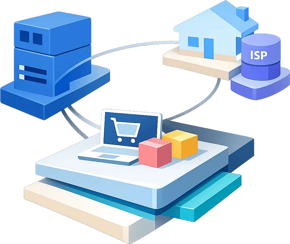 Vista previa del panel proxy de eBay que muestra la tasa de éxito, la latencia y la geolocalización