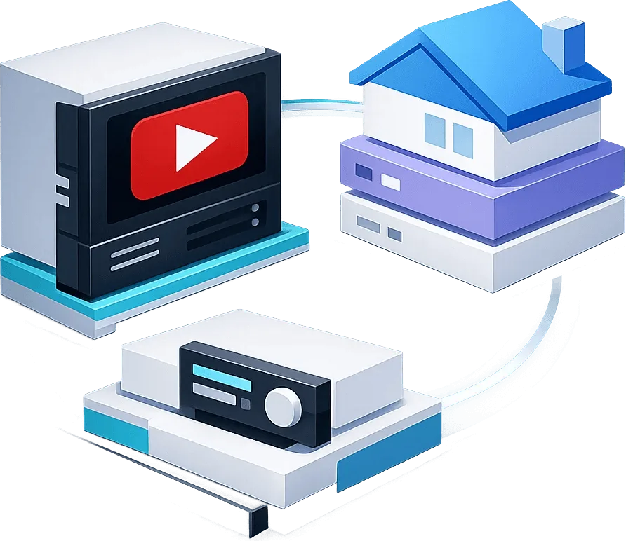 Infraestructura de proxy de YouTube que muestra IP residenciales globales y enrutamiento estable